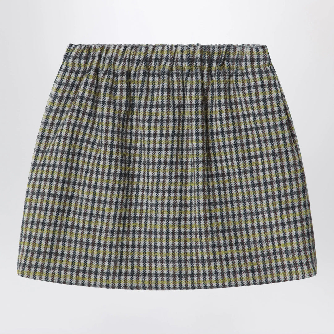Douuod - Checked skirt in a wool blend Brand Skirts 4Y
