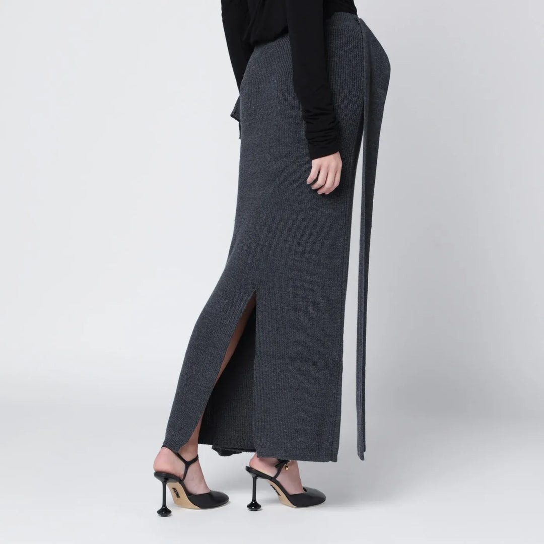 Entire Studios - Long grey wool skirt Brand Skirts