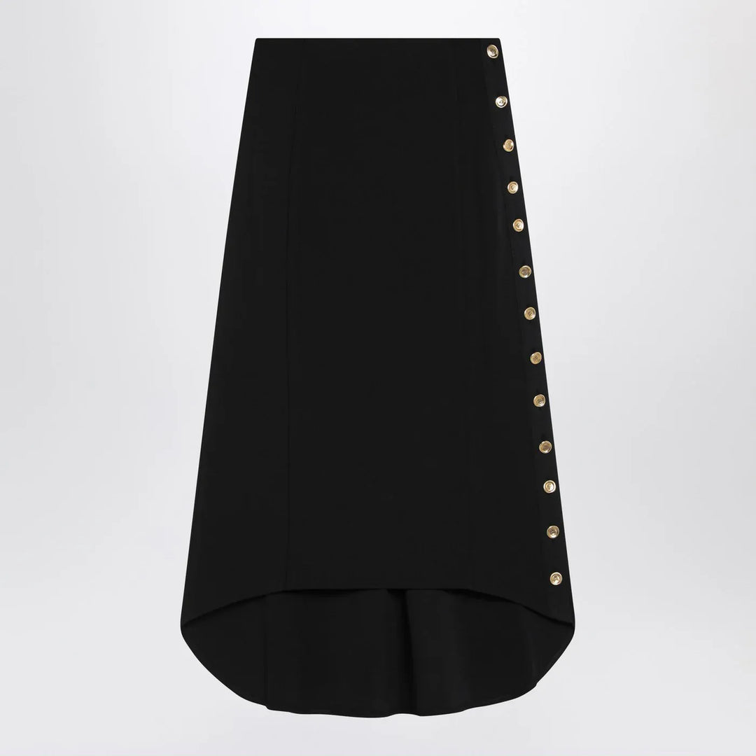 Givenchy - Black Milan stitch skirt with buttons Brand Skirts S