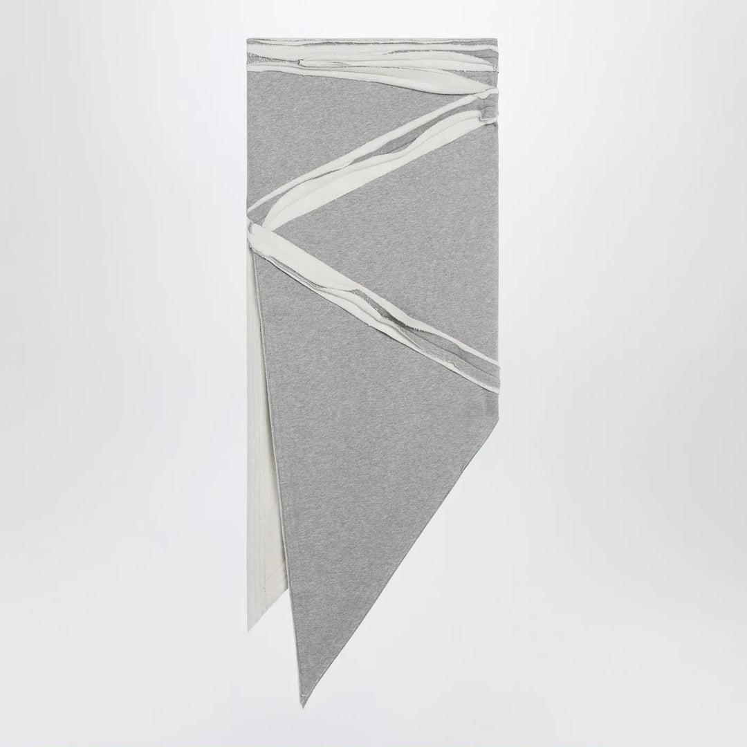 The Attico - Asymmetric grey mélange cotton skirt Brand Skirts