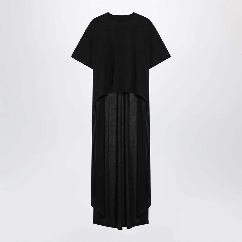 Balenciaga - Black maxi train T-shirt in cotton jersey Brand T-Shirt S