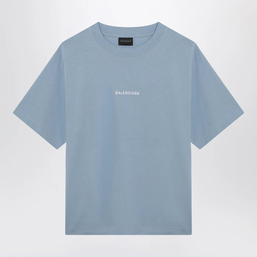 Balenciaga - Light blue Balenciaga Back Medium Fit T-shirt Brand T-Shirt S