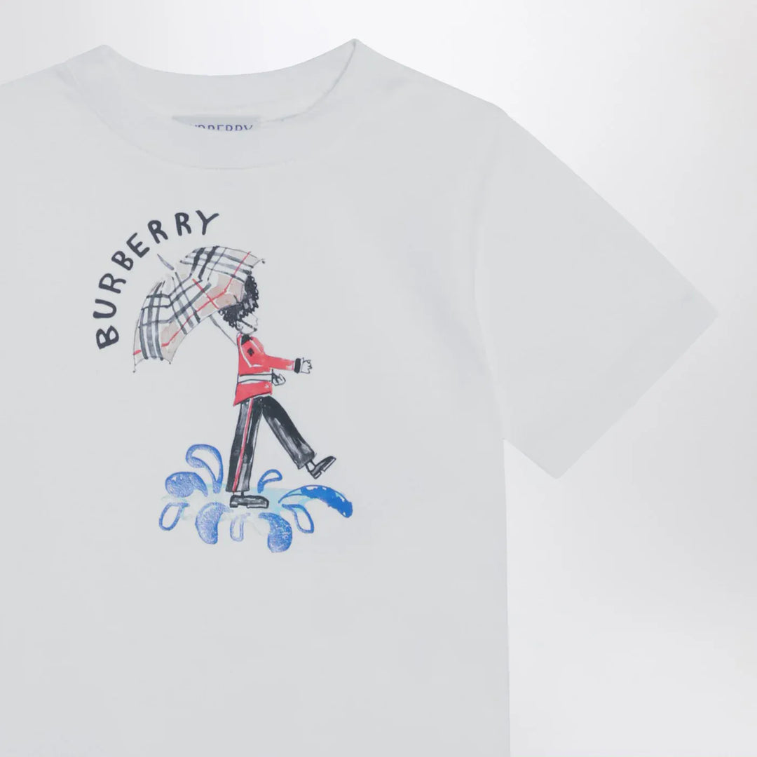 Burberry - White T-shirt with logo print Brand T-shirt 12