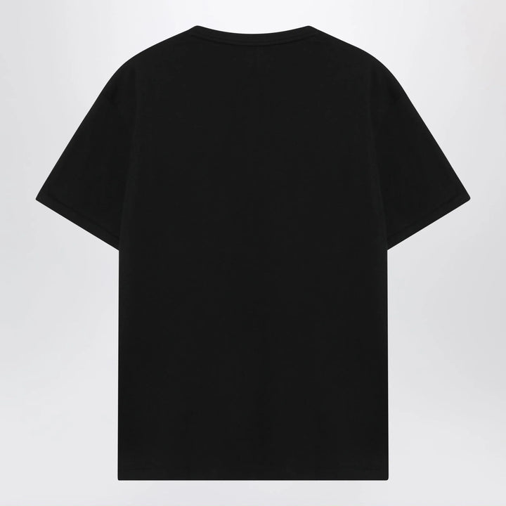 Polo Ralph Lauren - T-shirt black in cotton Custom Slim-Fit Brand T-Shirt