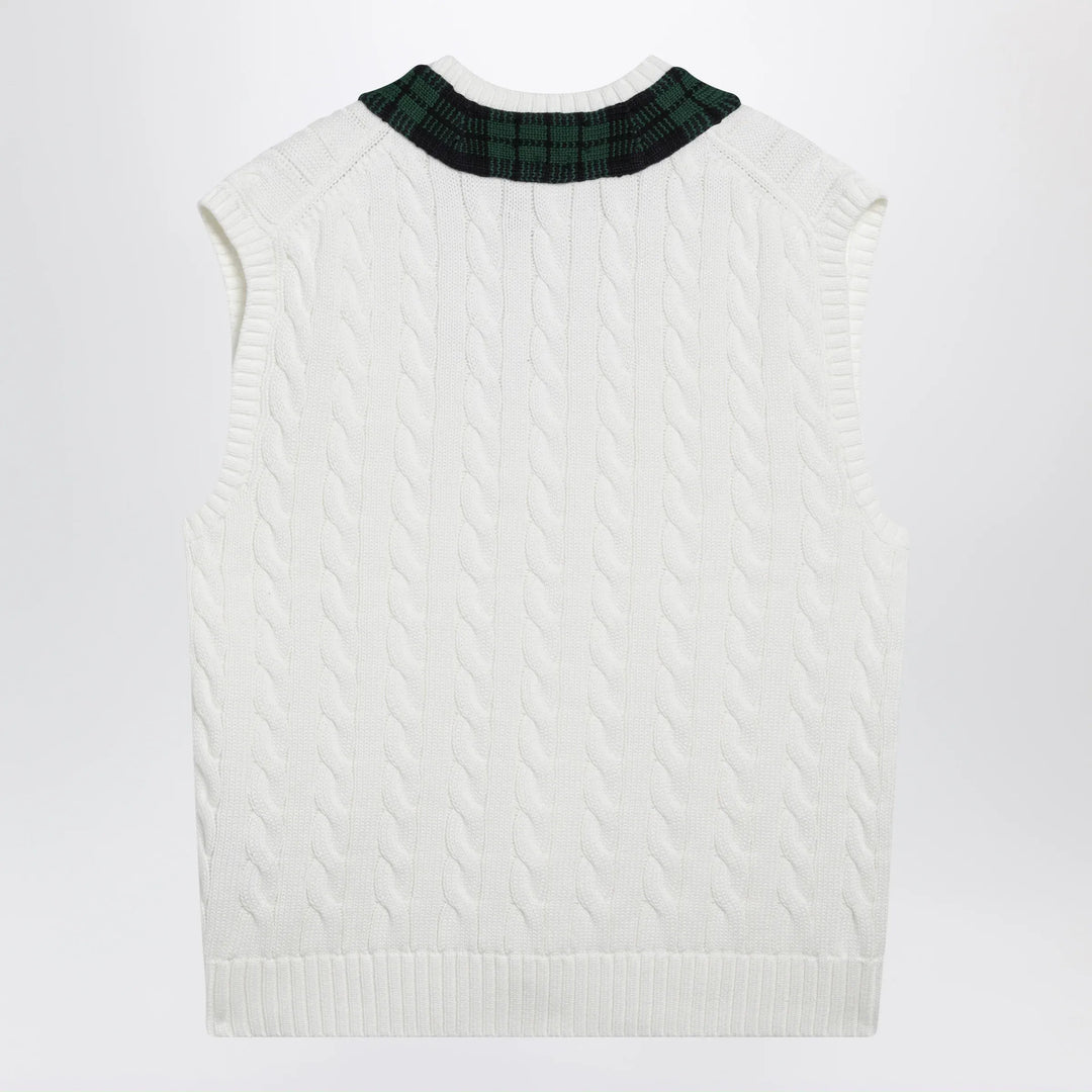 Polo Ralph Lauren - Cream cable-knit Relaxed-Fit vest Brand Vests