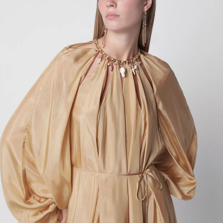 ZIMMERMANN - Mahon maxi dress in silk habotai champagne Brand 2