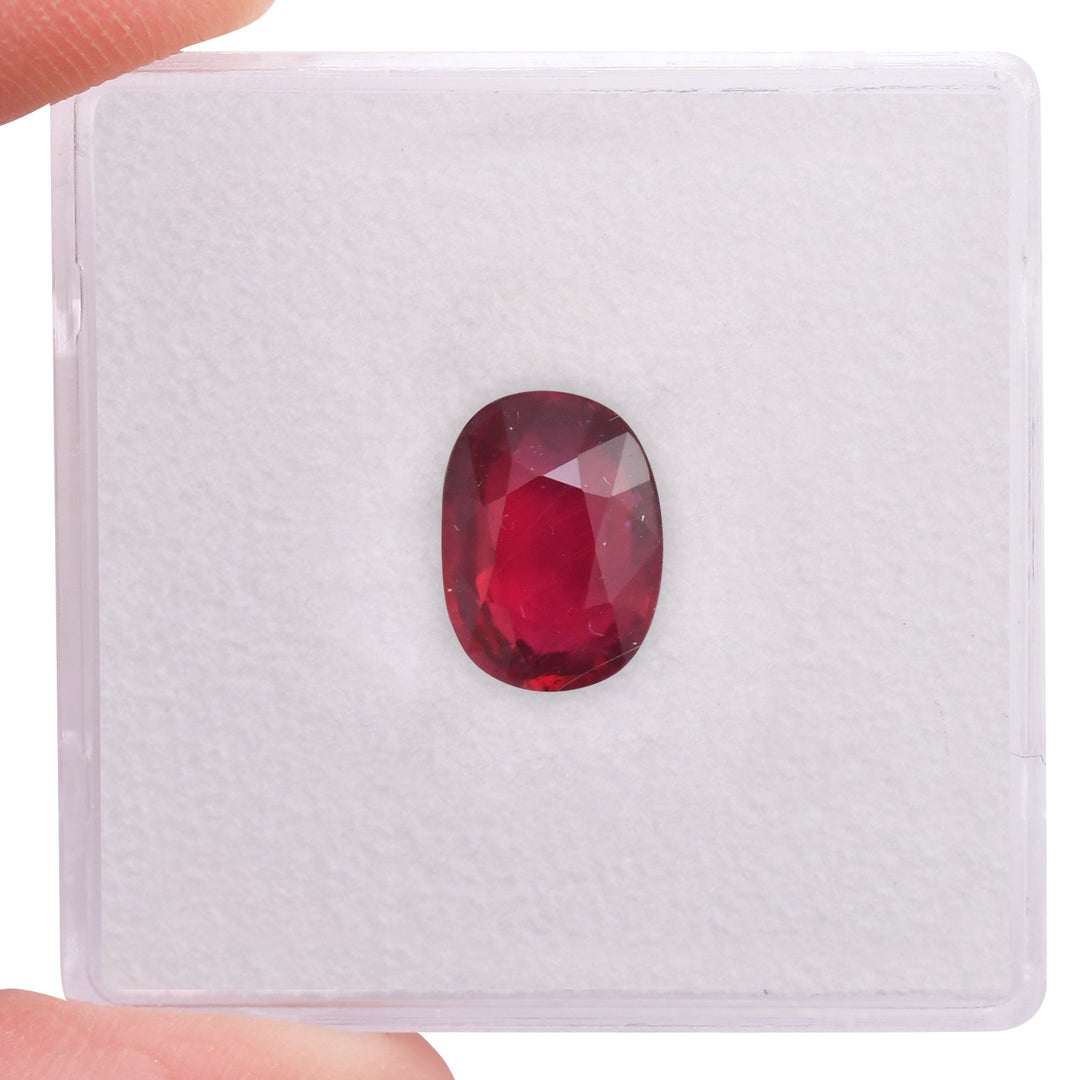 2.03 Carat Red MOZAMBIQUE Oval Ruby GRS