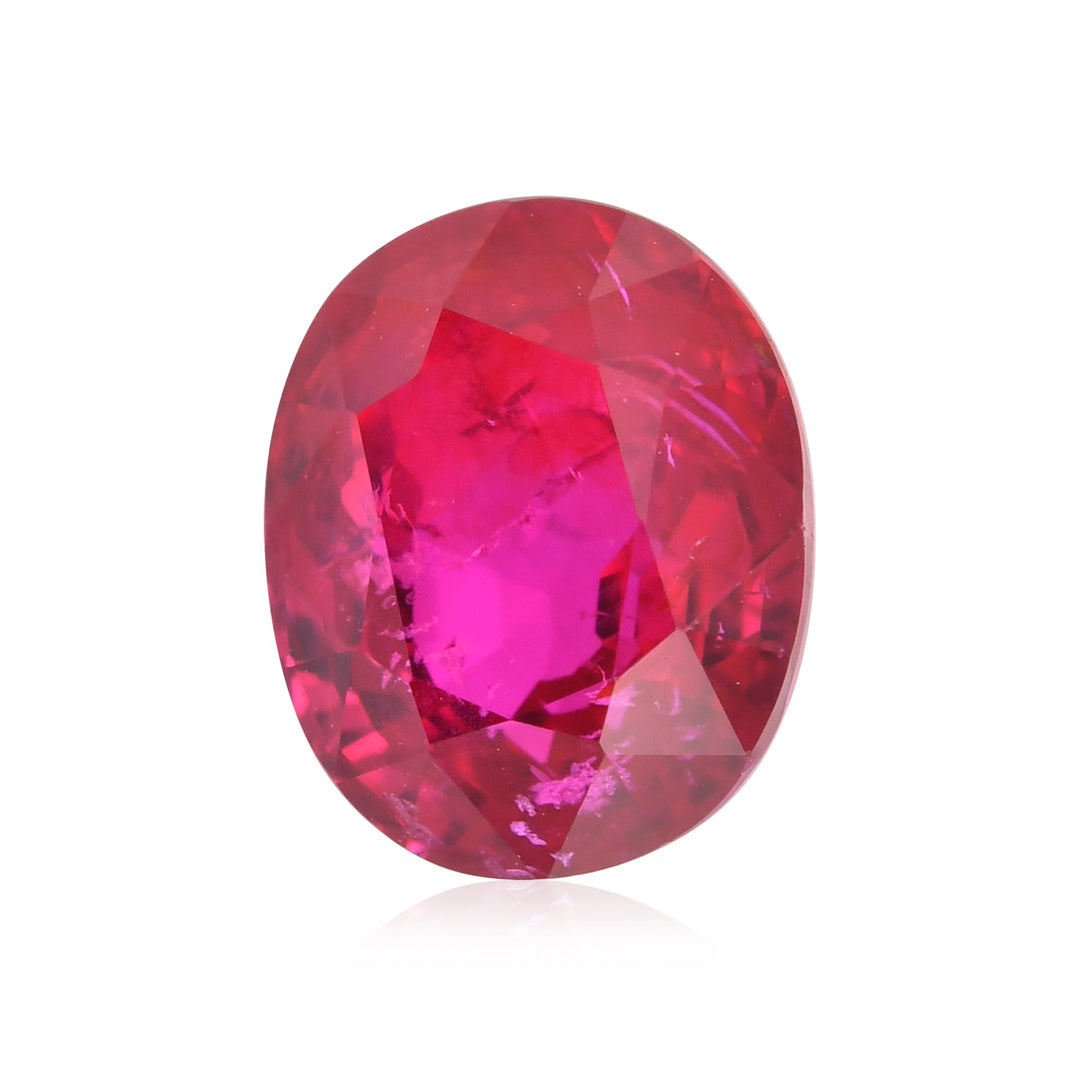 2.35 Carat Red MOZAMBIQUE Oval Ruby GRS