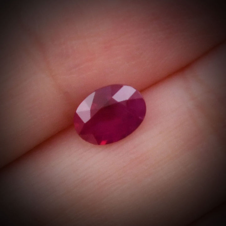 1.21 Carat Red  Oval Ruby