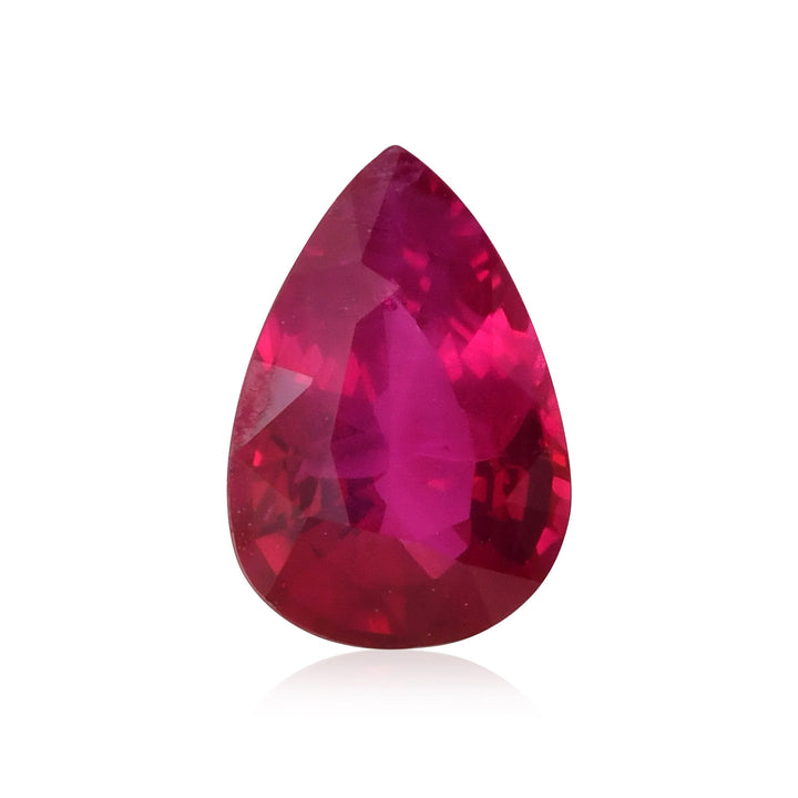 1.31 Carat Red  Pear Ruby