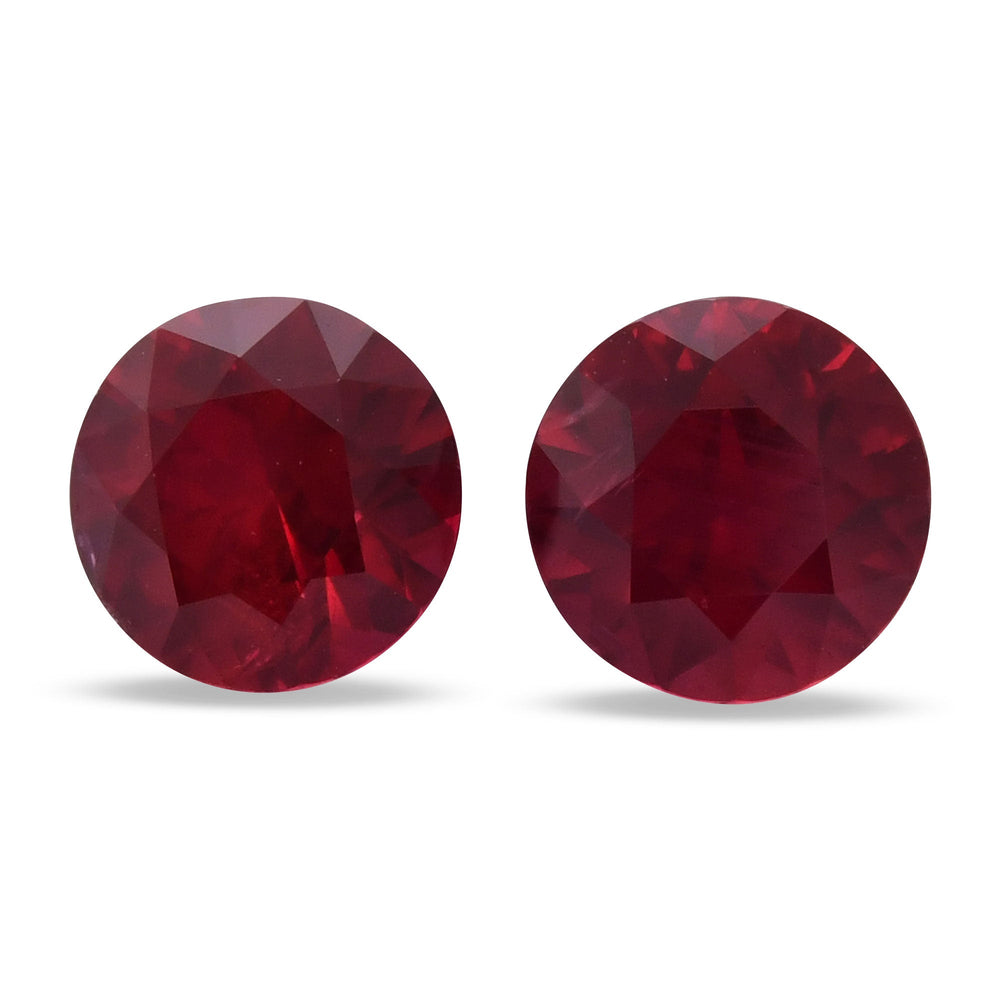 2.42 Carat Red  Round Ruby