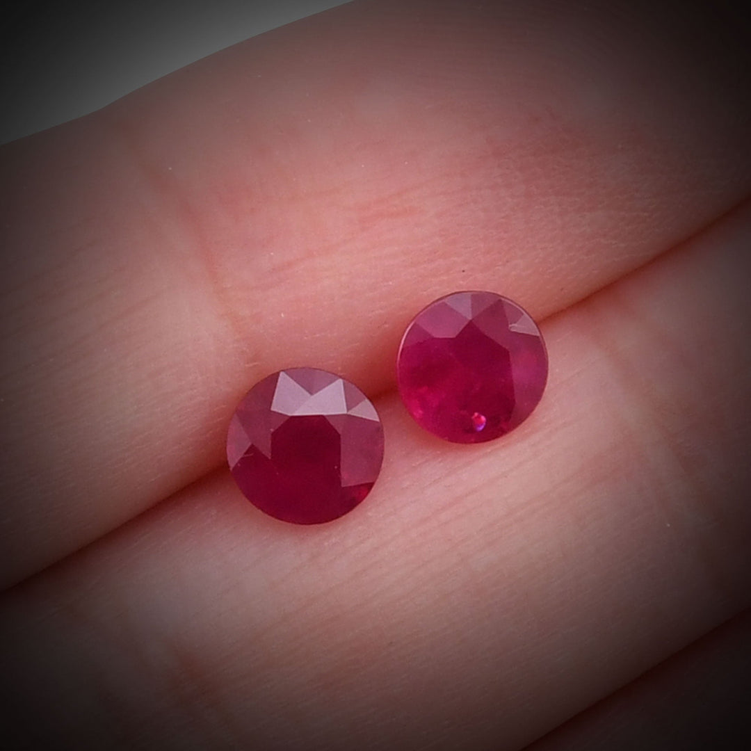 2.07 Carat Red  Round Ruby