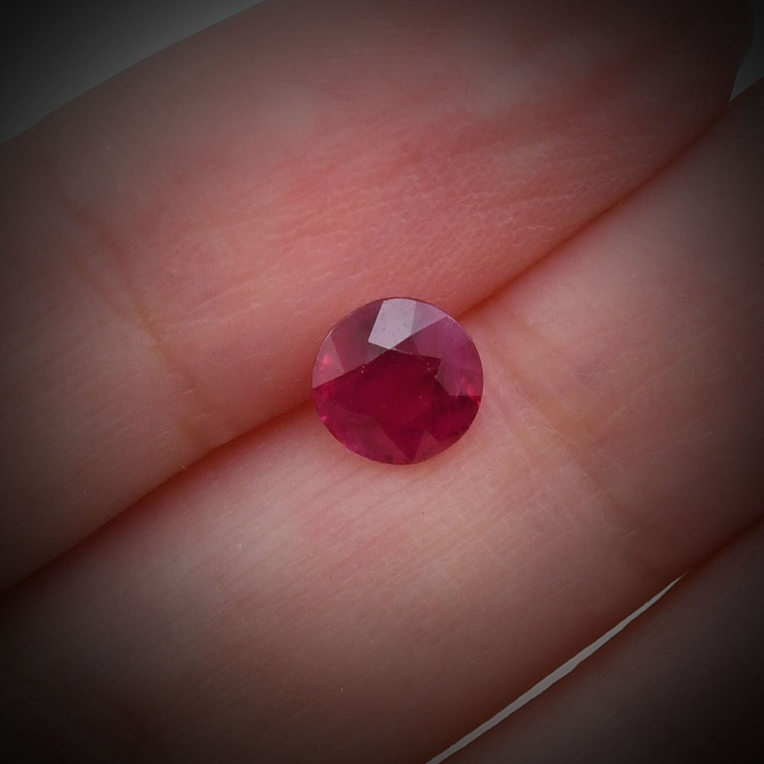 1.49 Carat Red  Round Ruby