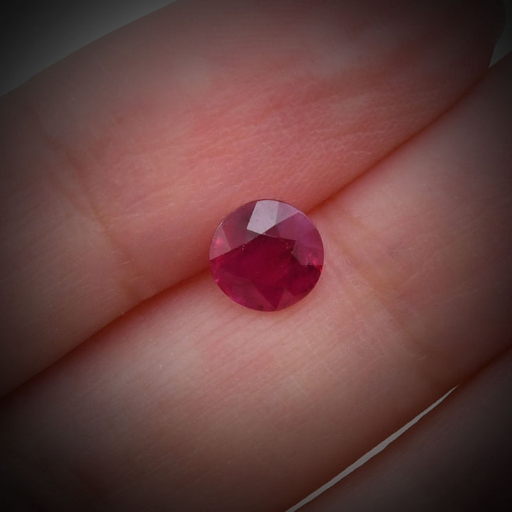 1.49 Carat Red  Round Ruby