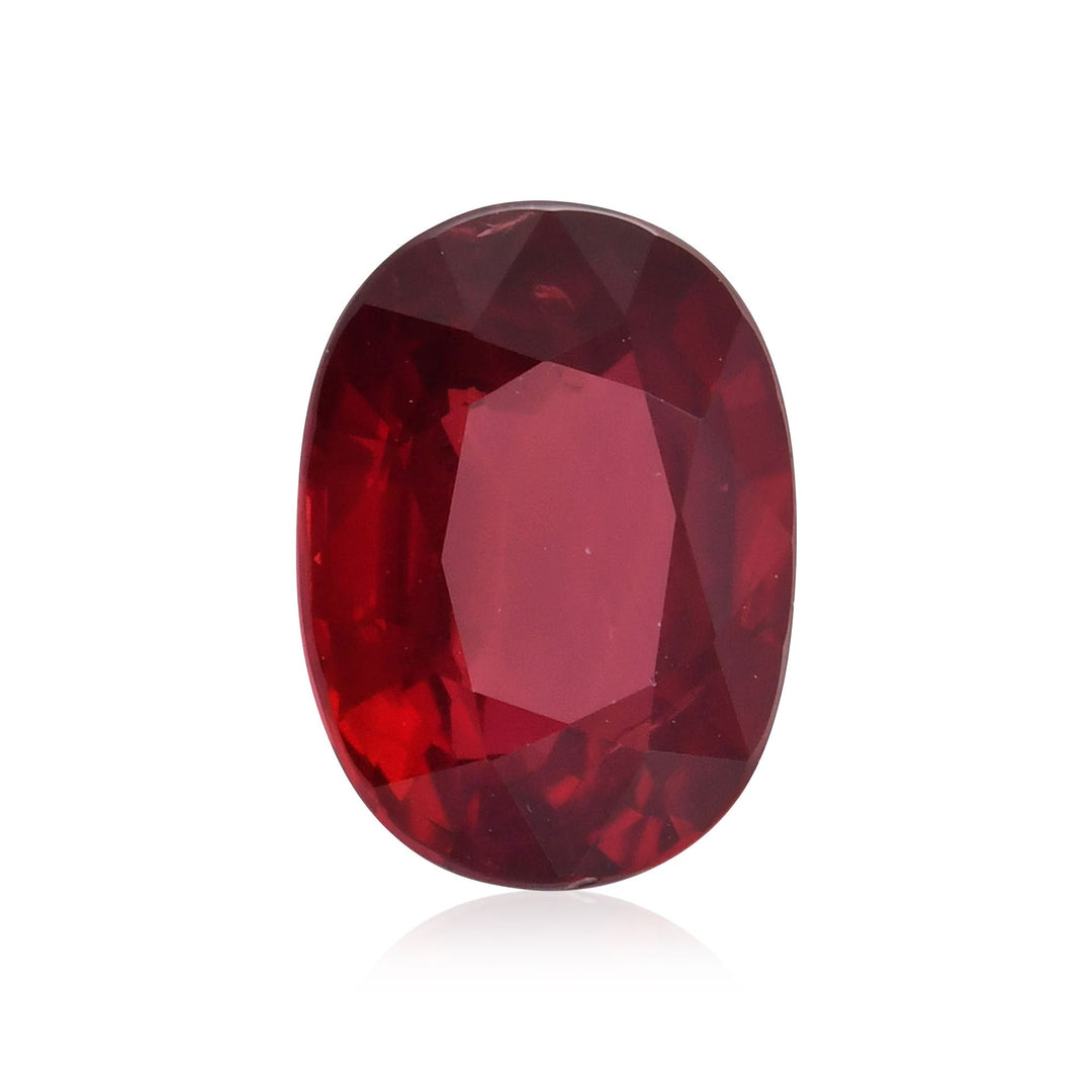 2.02 Carat Red MOZAMBIQUE Oval Ruby GRS No Heat
