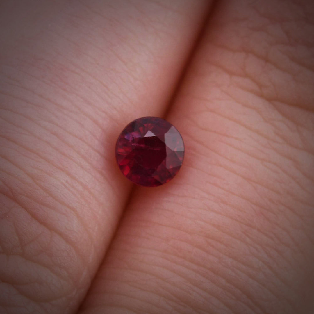 0.79 Carat Red MOZAMBICAN Round Ruby