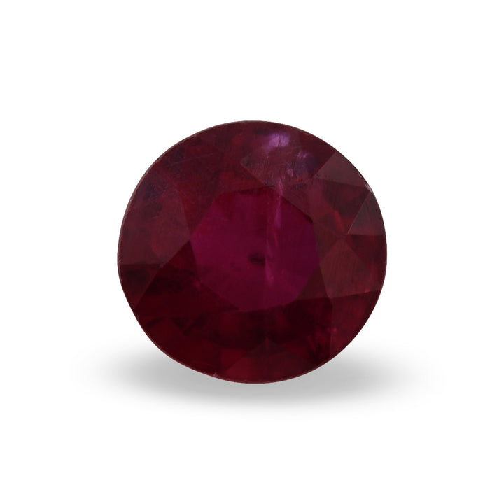 0.79 Carat Red MOZAMBICAN Round Ruby