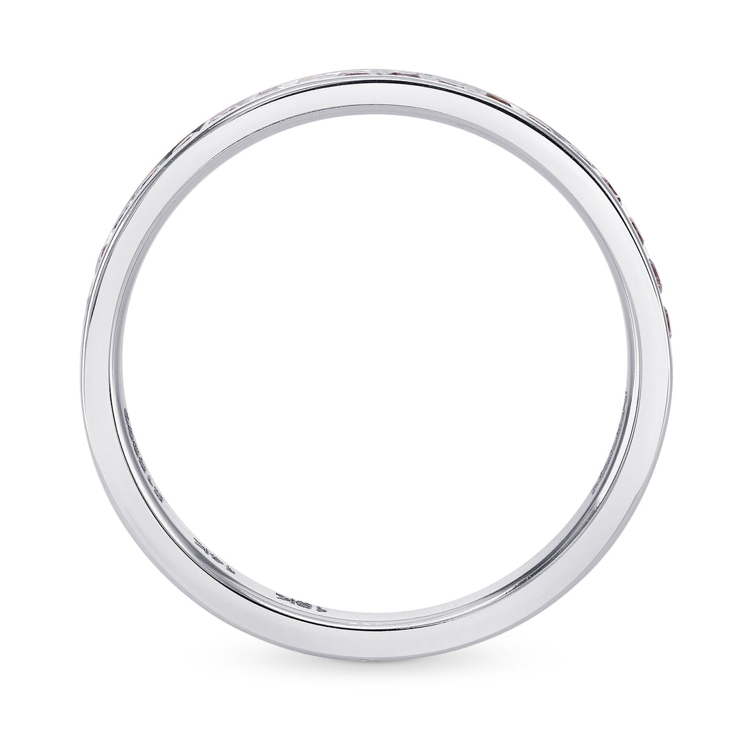 Leibish Fancy Light Pink Diamond Channel-set Wedding Band